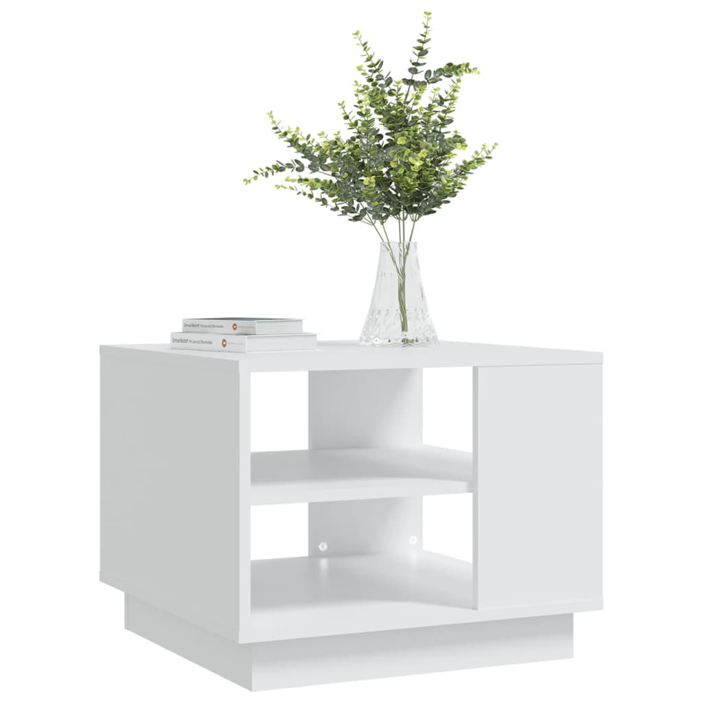 Salontafel 55x55x43 cm spaanplaat wit Wit