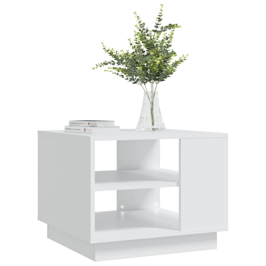 Salontafel 55x55x43 cm spaanplaat wit Wit