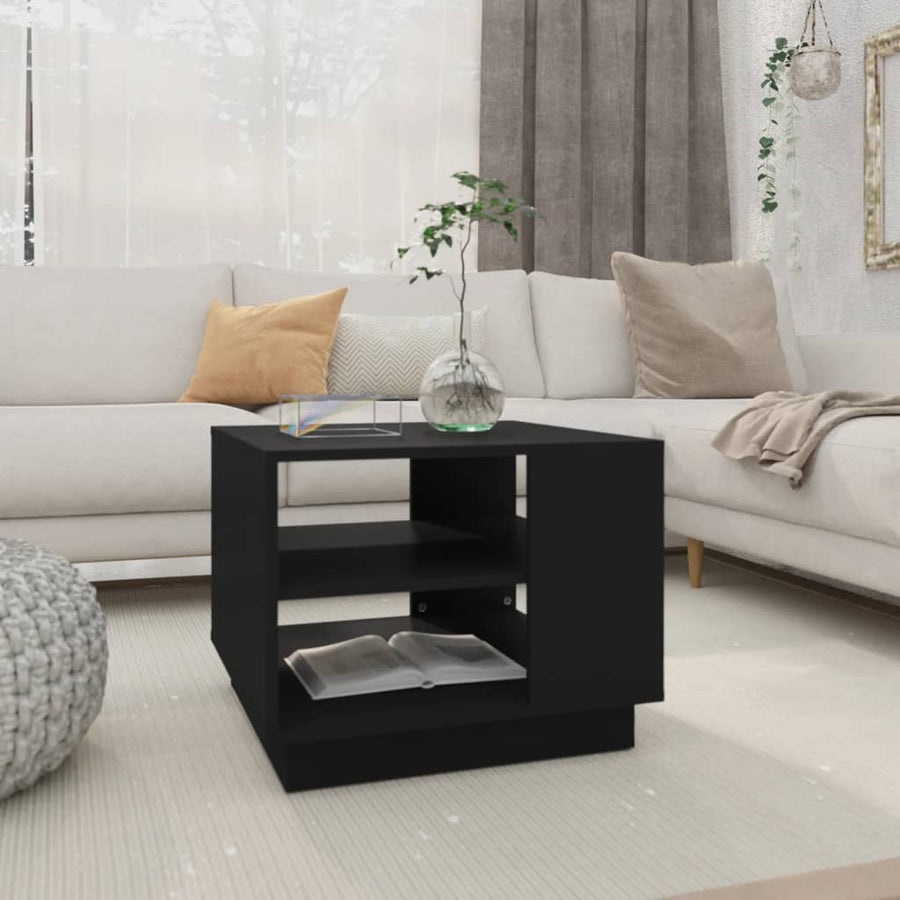Salontafel 55X55X43 Cm Spaanplaat Zwart