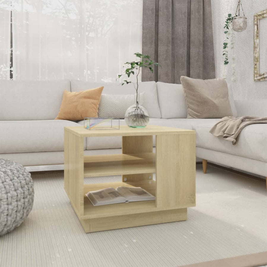 Salontafel 55X55X43 Cm Spaanplaat Zwart