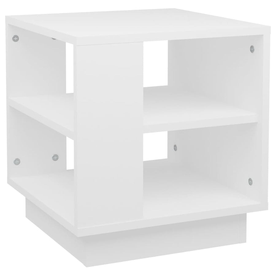 Salontafel 40x40x43 cm bewerkt hout wit Wit
