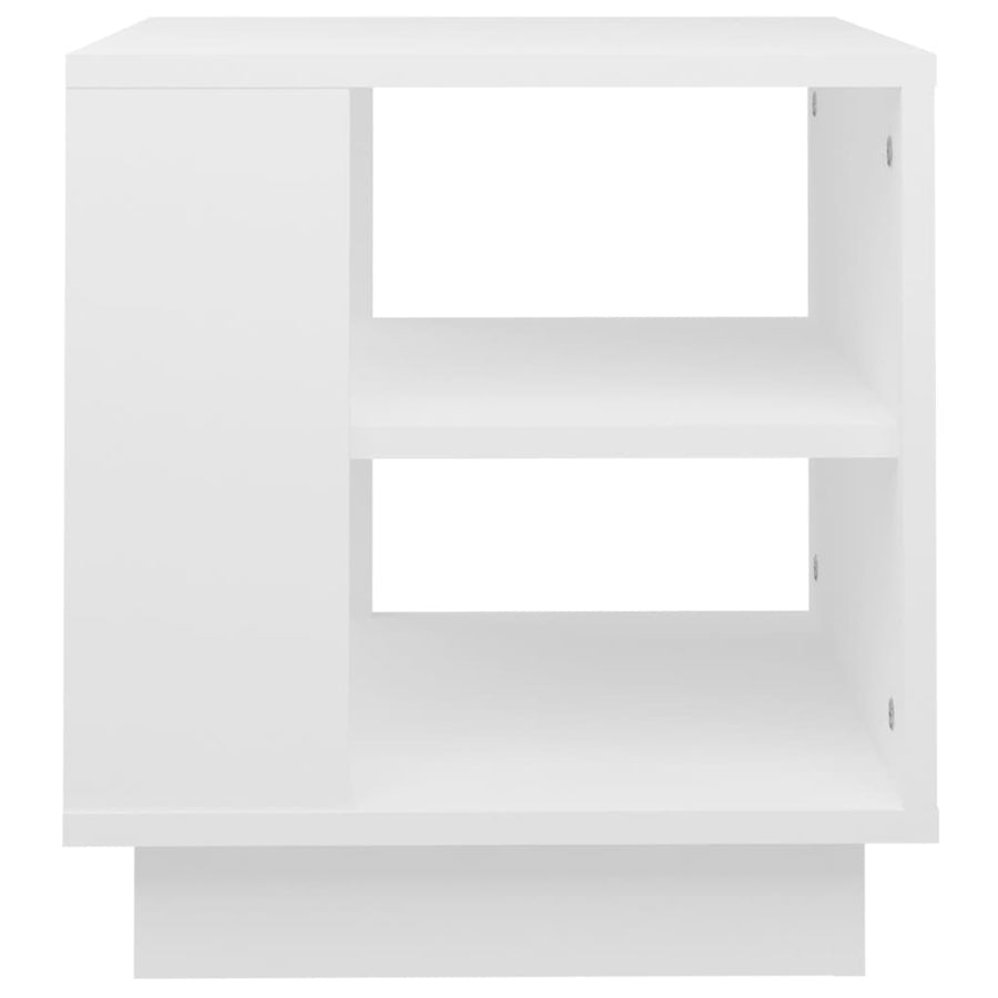 Salontafel 40x40x43 cm bewerkt hout wit Wit