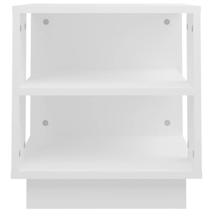 Salontafel 40x40x43 cm bewerkt hout wit Wit