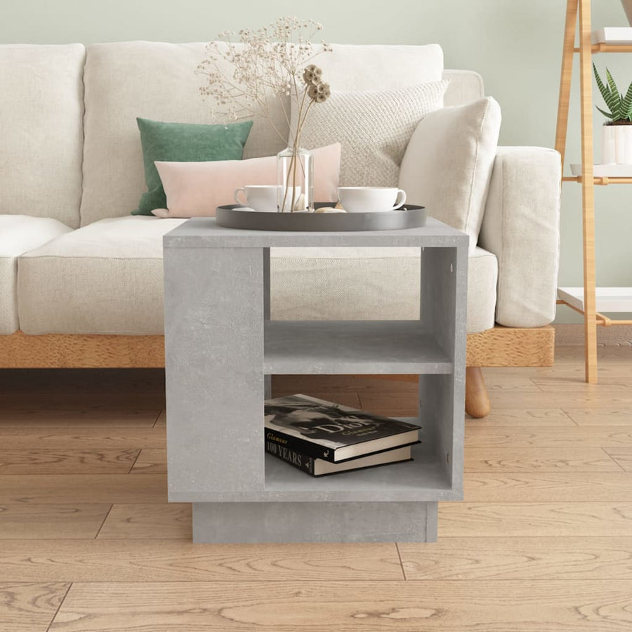 Salontafel 40X40X43 Cm Bewerkt Hout Betongrijs