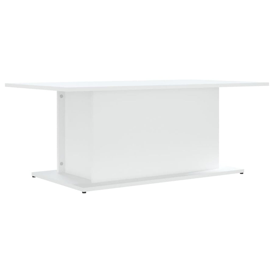 Salontafel 102x55,5x40 cm spaanplaat wit Wit