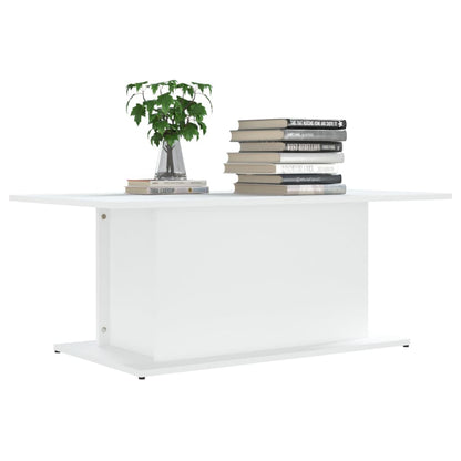 Salontafel 102x55,5x40 cm spaanplaat wit Wit