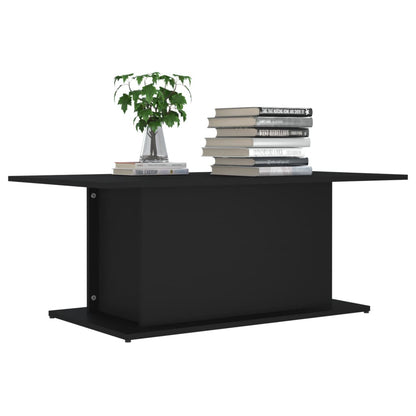 Salontafel 102x55,5x40 cm spaanplaat zwart Zwart