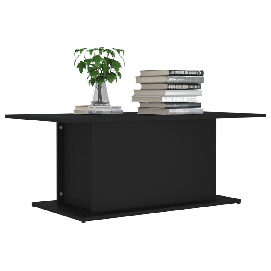Salontafel 102x55,5x40 cm spaanplaat zwart Zwart