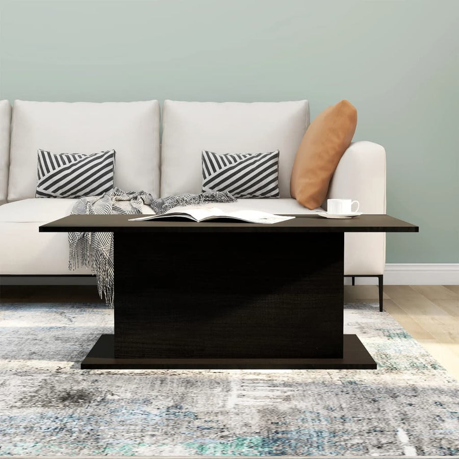 Salontafel 102x55,5x40 cm spaanplaat zwart Zwart