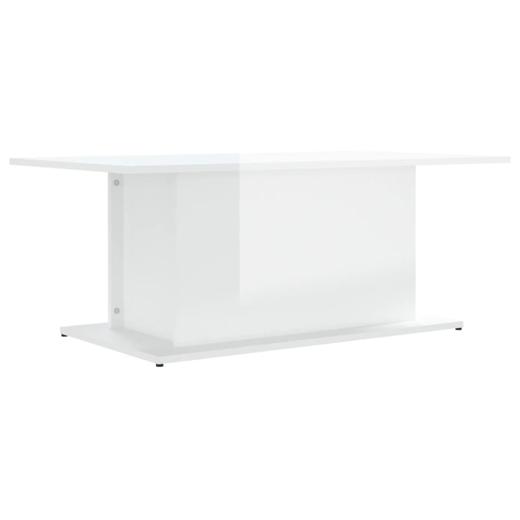 Salontafel 102x55,5x40 cm spaanplaat hoogglans wit Hoogglans wit