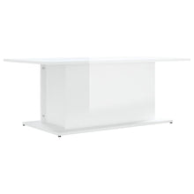 Salontafel 102x55,5x40 cm spaanplaat hoogglans wit Hoogglans wit