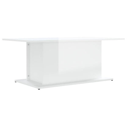 Salontafel 102x55,5x40 cm spaanplaat hoogglans wit Hoogglans wit