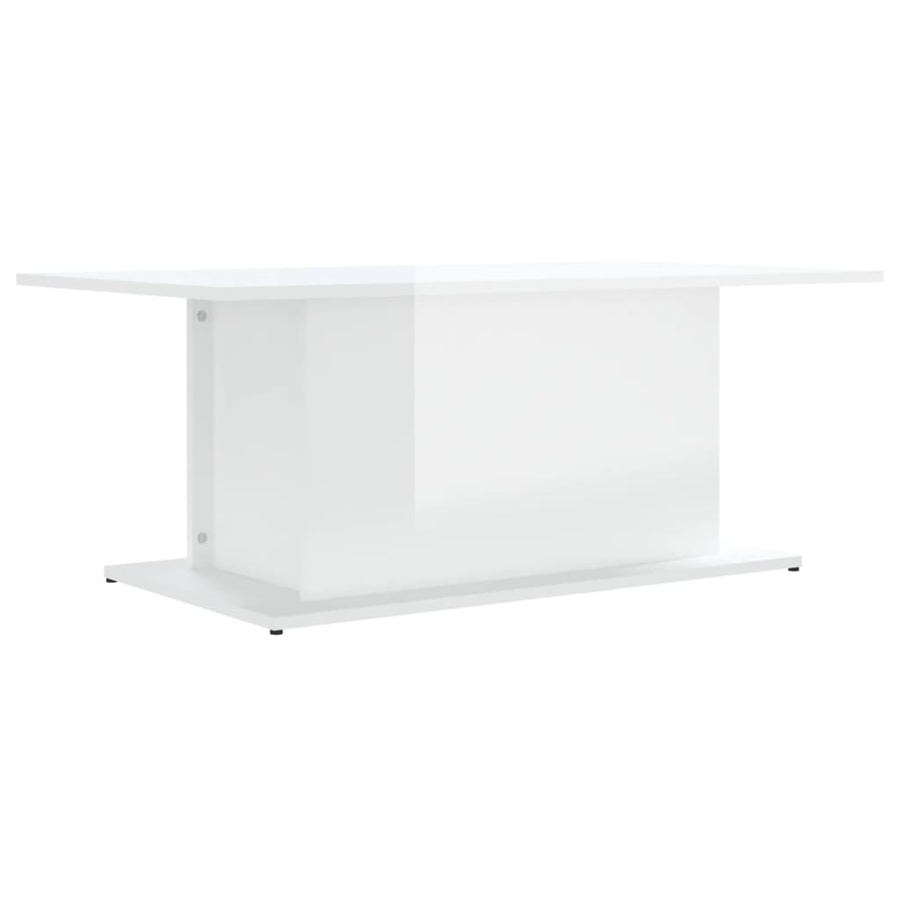 Salontafel 102x55,5x40 cm spaanplaat hoogglans wit Hoogglans wit