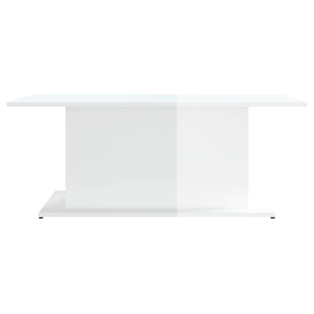 Salontafel 102x55,5x40 cm spaanplaat hoogglans wit Hoogglans wit