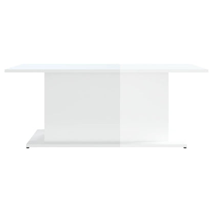 Salontafel 102x55,5x40 cm spaanplaat hoogglans wit Hoogglans wit