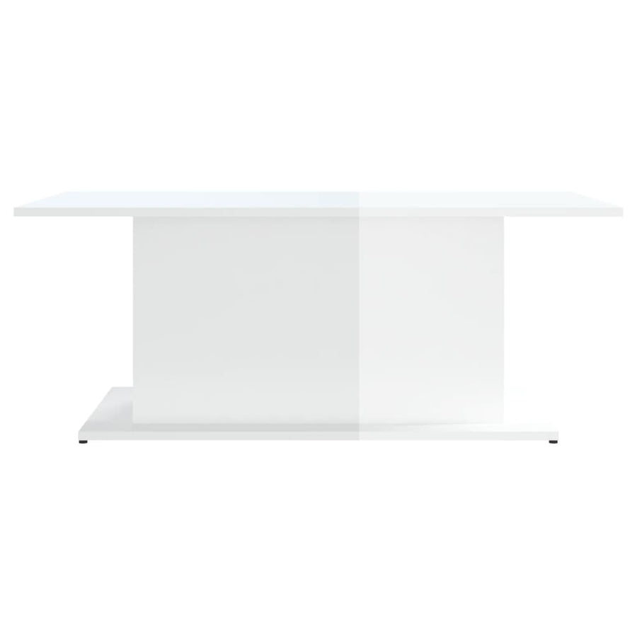 Salontafel 102x55,5x40 cm spaanplaat hoogglans wit Hoogglans wit
