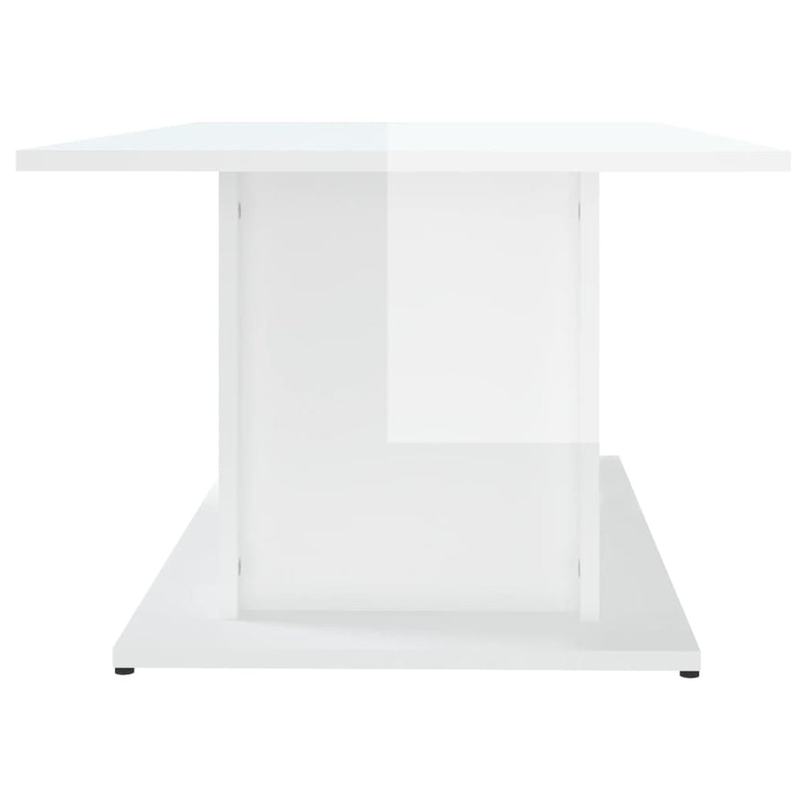 Salontafel 102x55,5x40 cm spaanplaat hoogglans wit Hoogglans wit