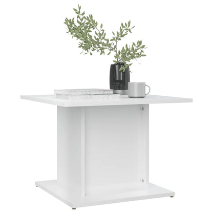 Salontafel 55,5x55,5x40 cm bewerkt hout hoogglans wit