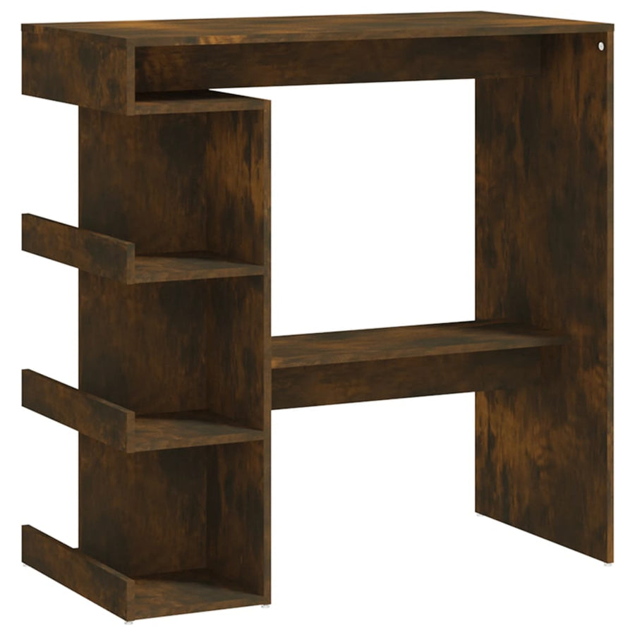 Bartafel Met Opbergrek 00X50X0,5 Cm Spaanplaat Gerookt eiken