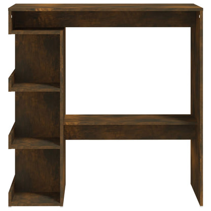 Bartafel Met Opbergrek 00X50X0,5 Cm Spaanplaat Gerookt eiken