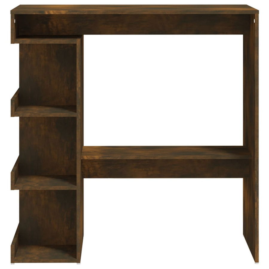 Bartafel Met Opbergrek 00X50X0,5 Cm Spaanplaat Gerookt eiken