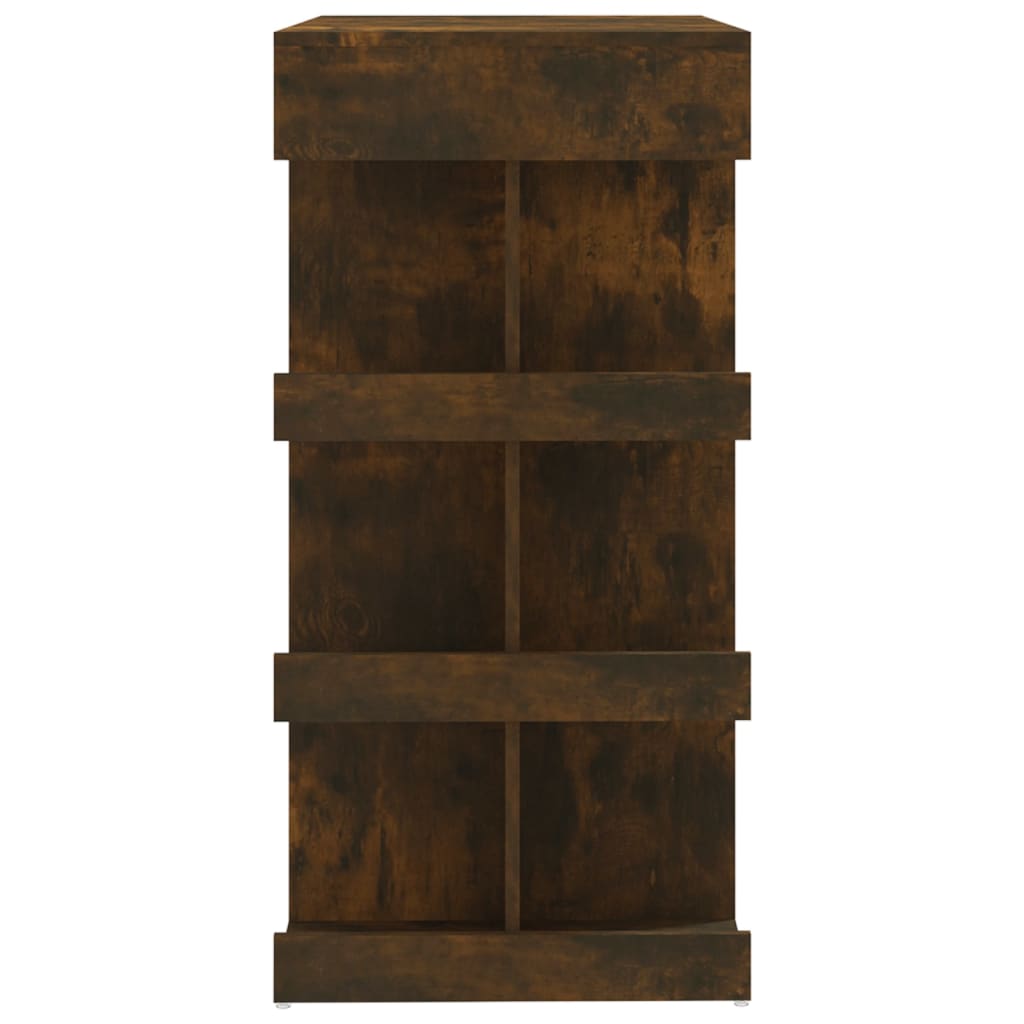Bartafel Met Opbergrek 00X50X0,5 Cm Spaanplaat Gerookt eiken