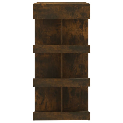 Bartafel Met Opbergrek 00X50X0,5 Cm Spaanplaat Gerookt eiken