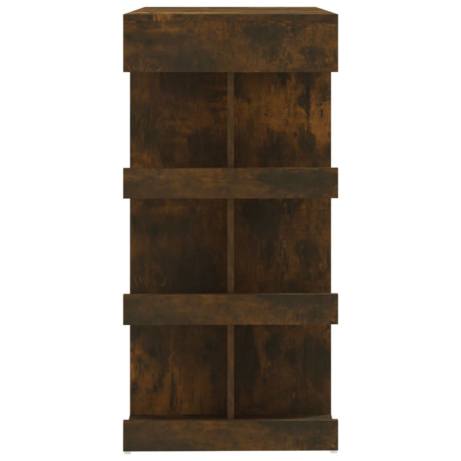 Bartafel Met Opbergrek 00X50X0,5 Cm Spaanplaat Gerookt eiken