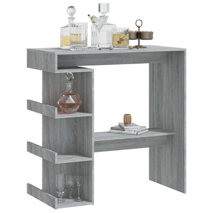 Bartafel Met Opbergrek 00X50X0,5 Cm Grijs sonoma