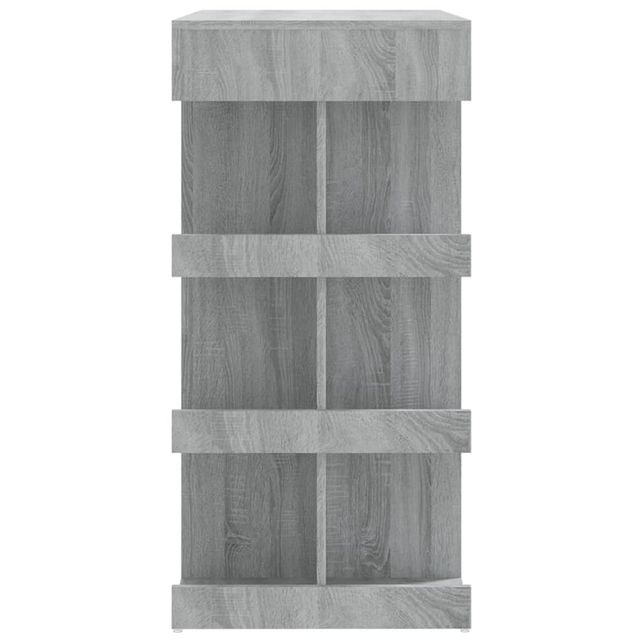 Bartafel Met Opbergrek 00X50X0,5 Cm Grijs sonoma