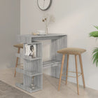 Bar table with storage rack 100x50x101.5 cm gray sonoma