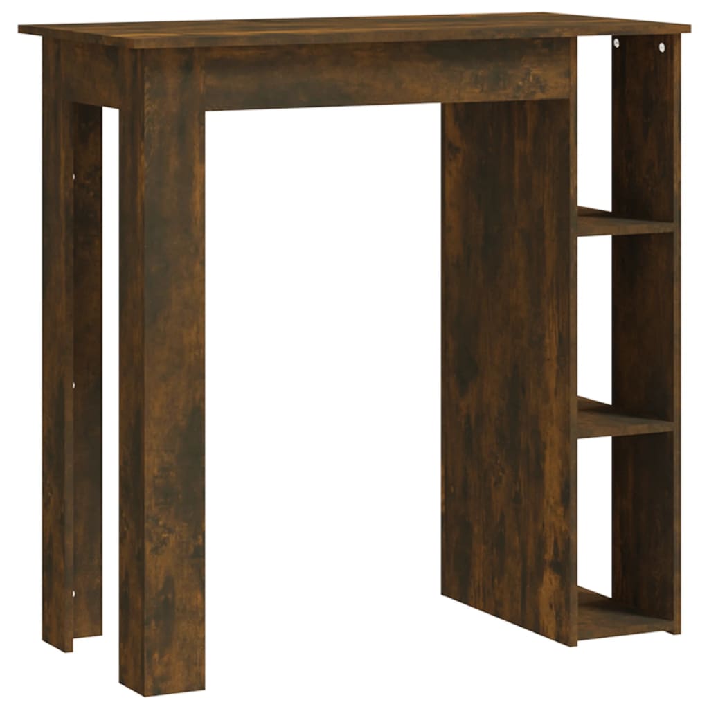 Bartafel Met Schap 02X50X03,5 Cm Spaanplaat Gerookt eiken
