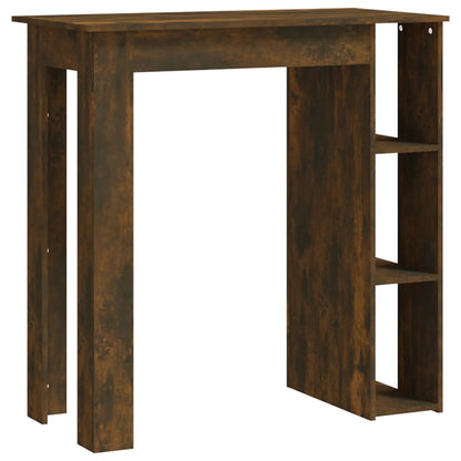 Bartafel Met Schap 02X50X03,5 Cm Spaanplaat Gerookt eiken