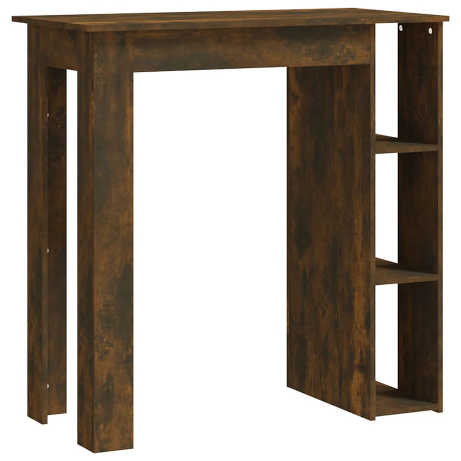 Bartafel Met Schap 02X50X03,5 Cm Spaanplaat Gerookt eiken