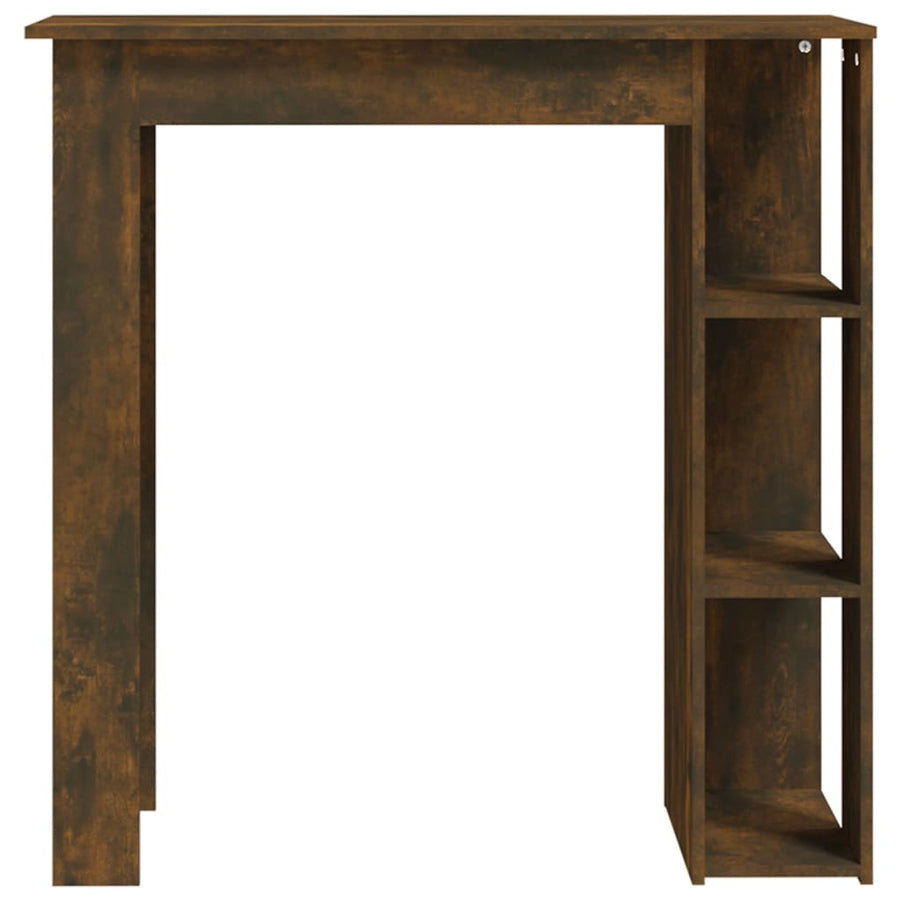 Bartafel Met Schap 02X50X03,5 Cm Spaanplaat Gerookt eiken