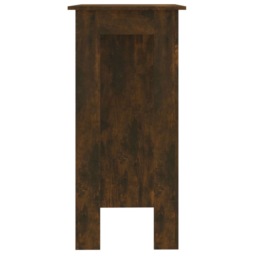 Bartafel Met Schap 02X50X03,5 Cm Spaanplaat Gerookt eiken