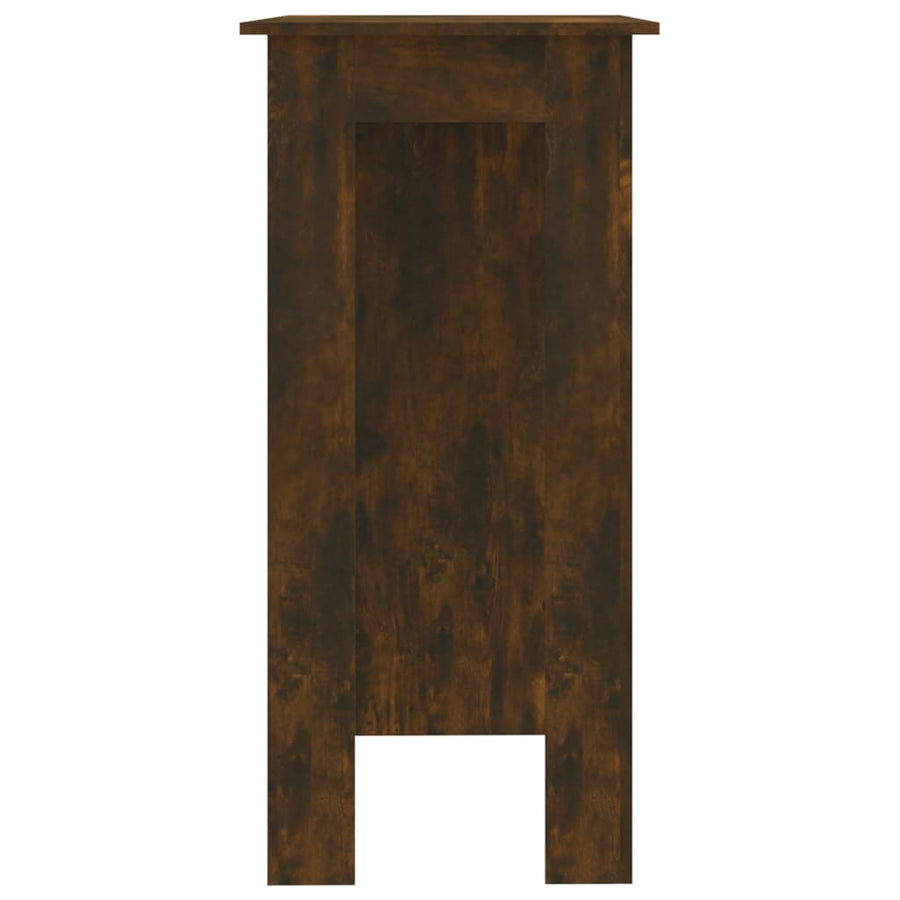 Bartafel Met Schap 02X50X03,5 Cm Spaanplaat Gerookt eiken