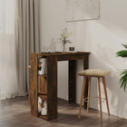 Bar table with shelf 102x50x103.5 cm engineered wood smoked oak