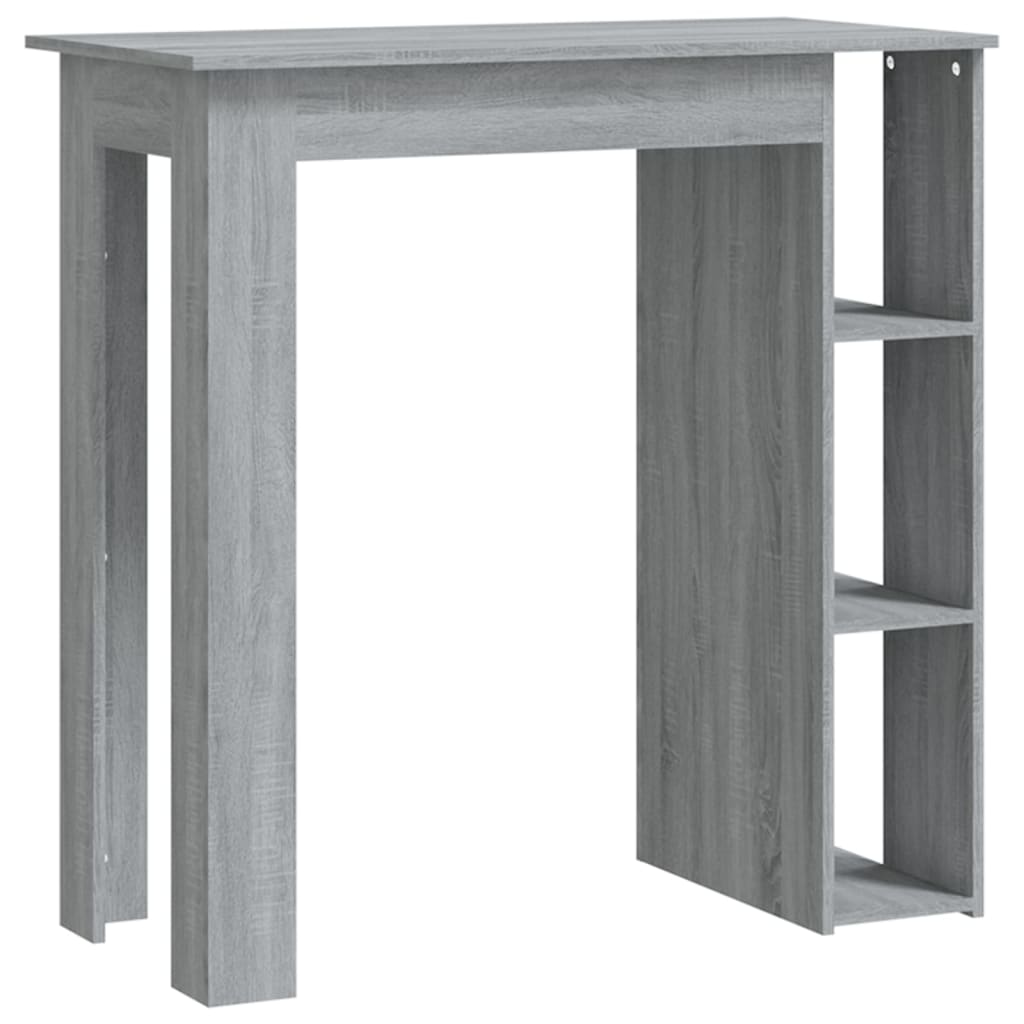Bartafel Met Schap 02X50X03,5 Cm Spaanplaat Grijs sonoma