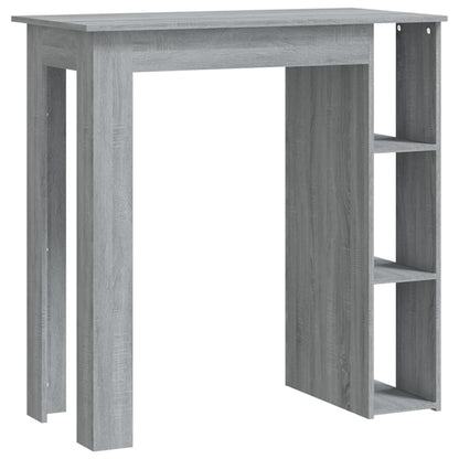 Bartafel Met Schap 02X50X03,5 Cm Spaanplaat Grijs sonoma