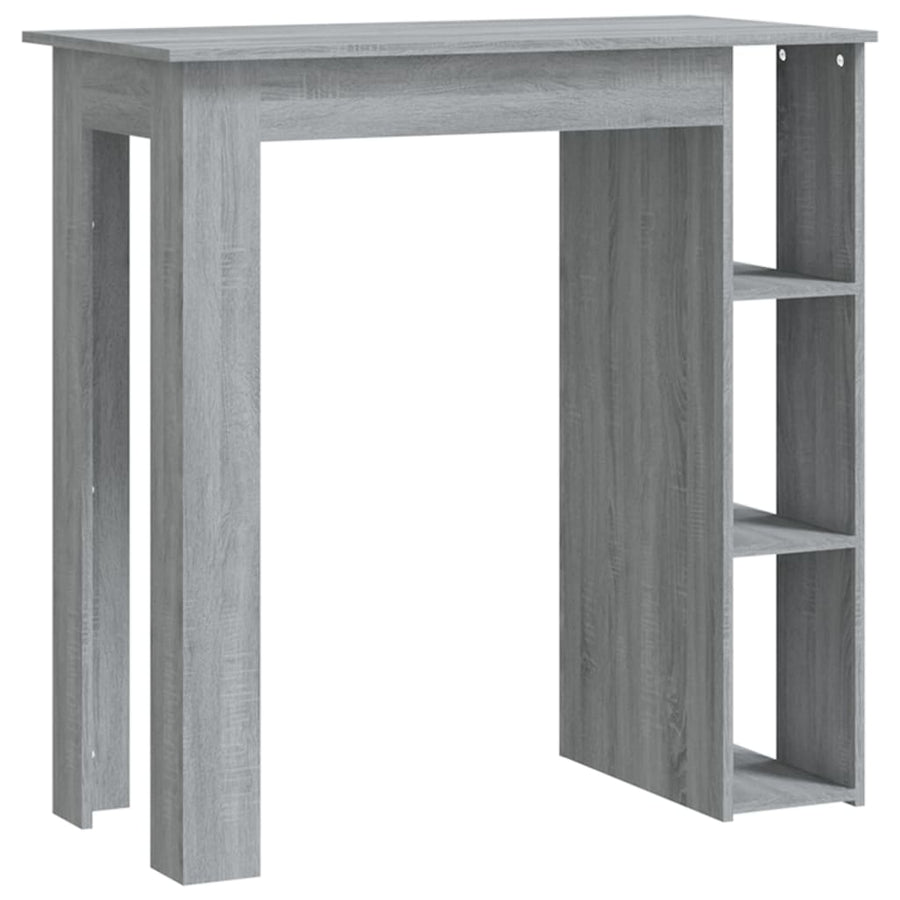 Bartafel Met Schap 02X50X03,5 Cm Spaanplaat Grijs sonoma