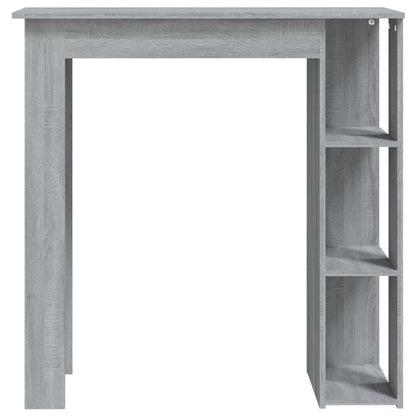 Bartafel Met Schap 02X50X03,5 Cm Spaanplaat Grijs sonoma
