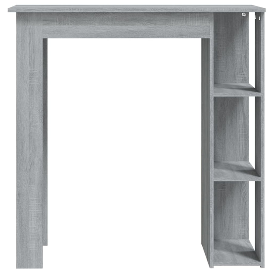 Bartafel Met Schap 02X50X03,5 Cm Spaanplaat Grijs sonoma