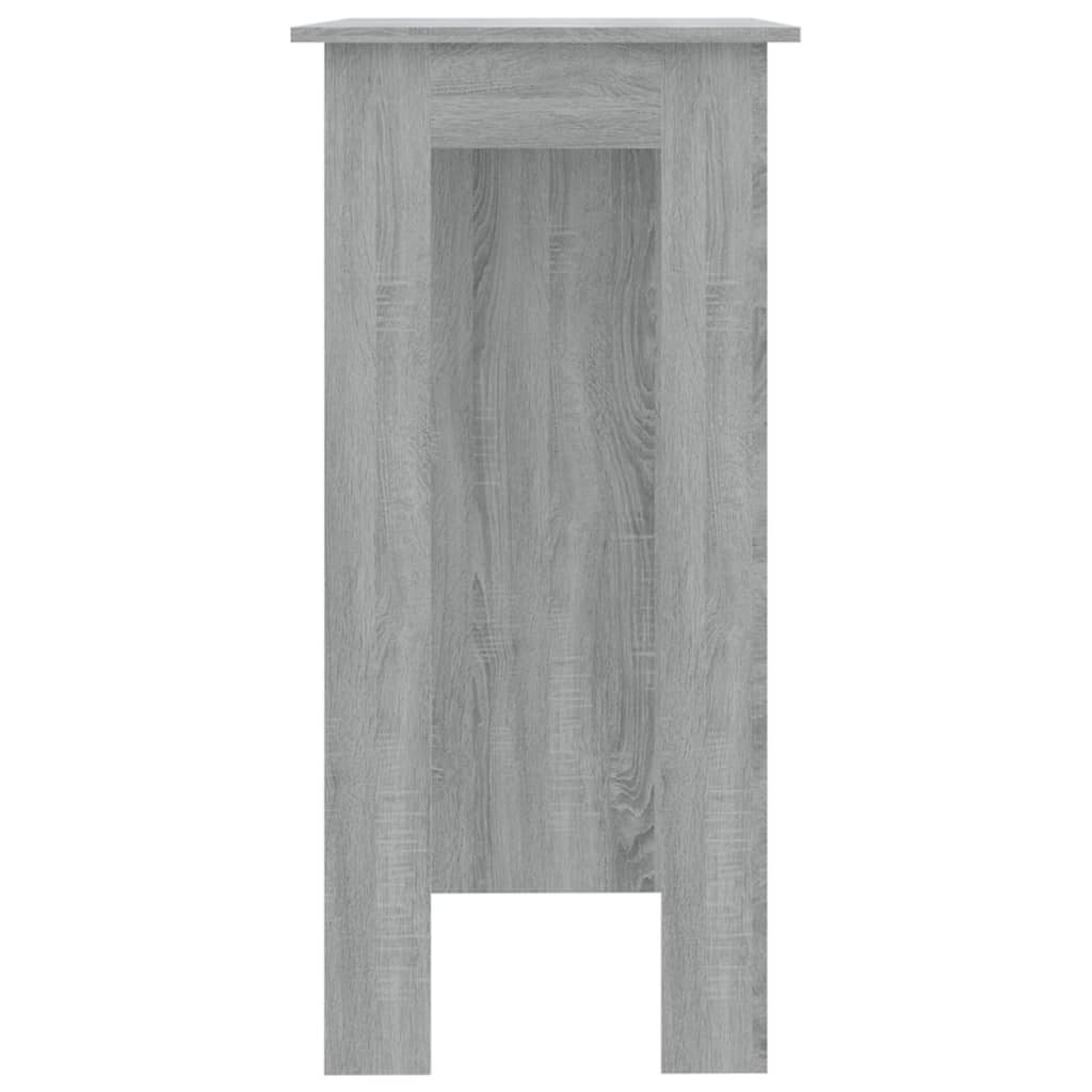Bartafel Met Schap 02X50X03,5 Cm Spaanplaat Grijs sonoma