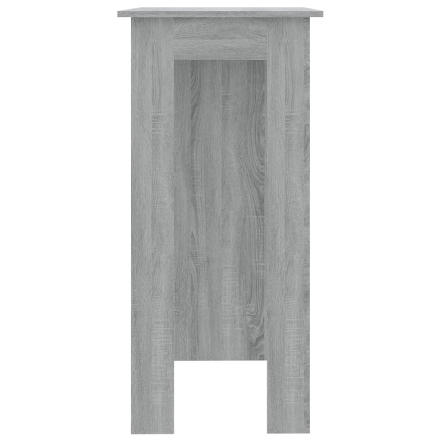 Bartafel Met Schap 02X50X03,5 Cm Spaanplaat Grijs sonoma