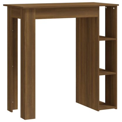 Bartafel Met Schap 102X50X103,5 Cm Spaanplaat Bruin Eikenkleur Bruineiken