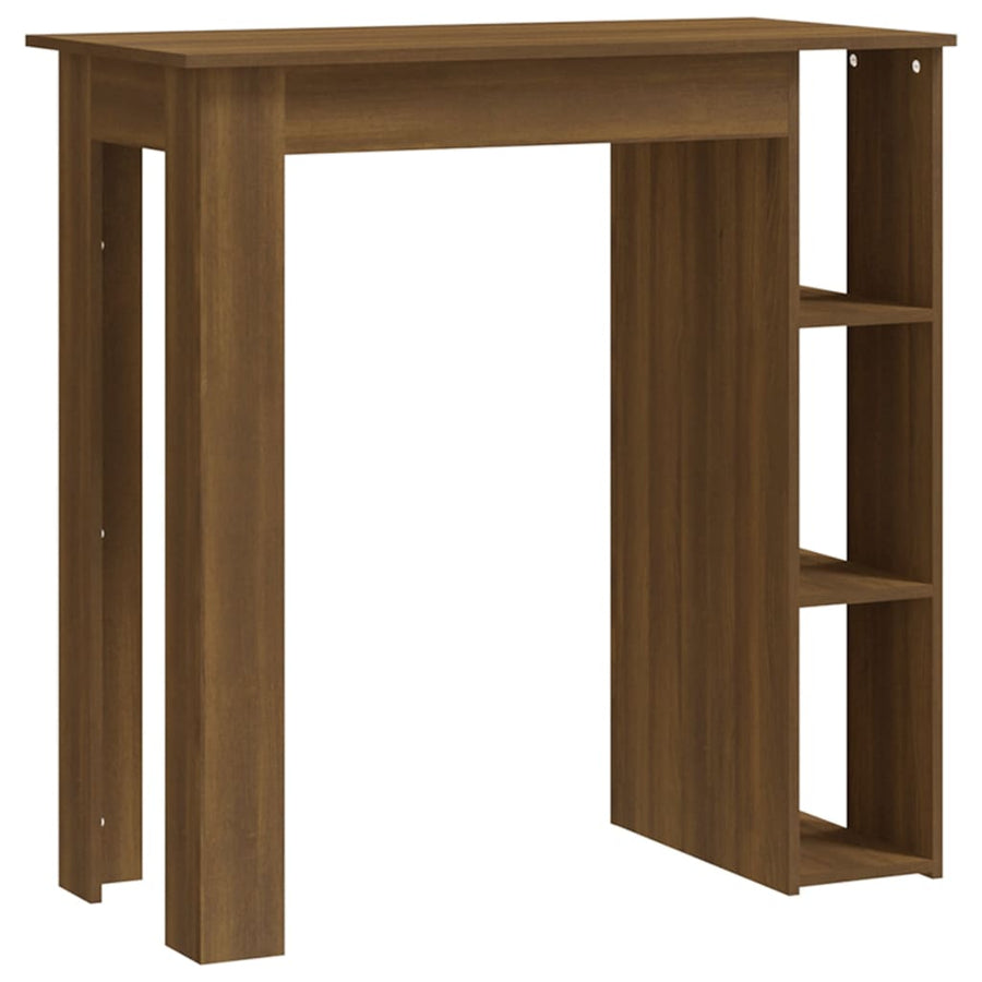 Bartafel Met Schap 102X50X103,5 Cm Spaanplaat Bruin Eikenkleur Bruineiken
