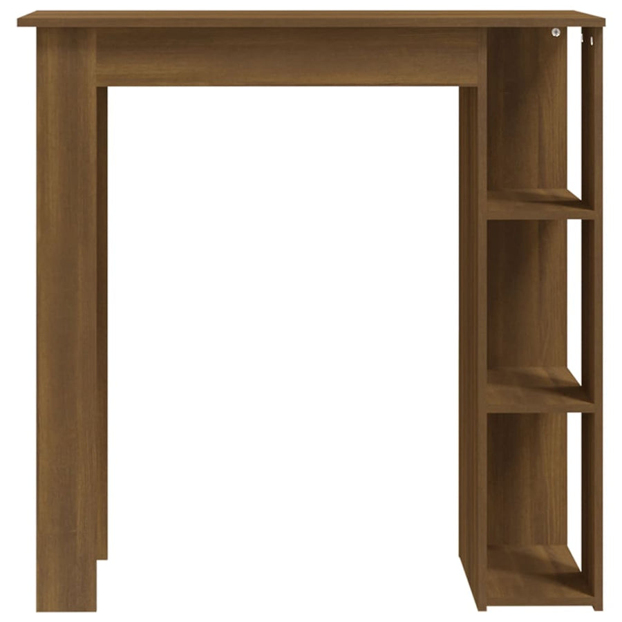 Bartafel Met Schap 102X50X103,5 Cm Spaanplaat Bruin Eikenkleur Bruineiken