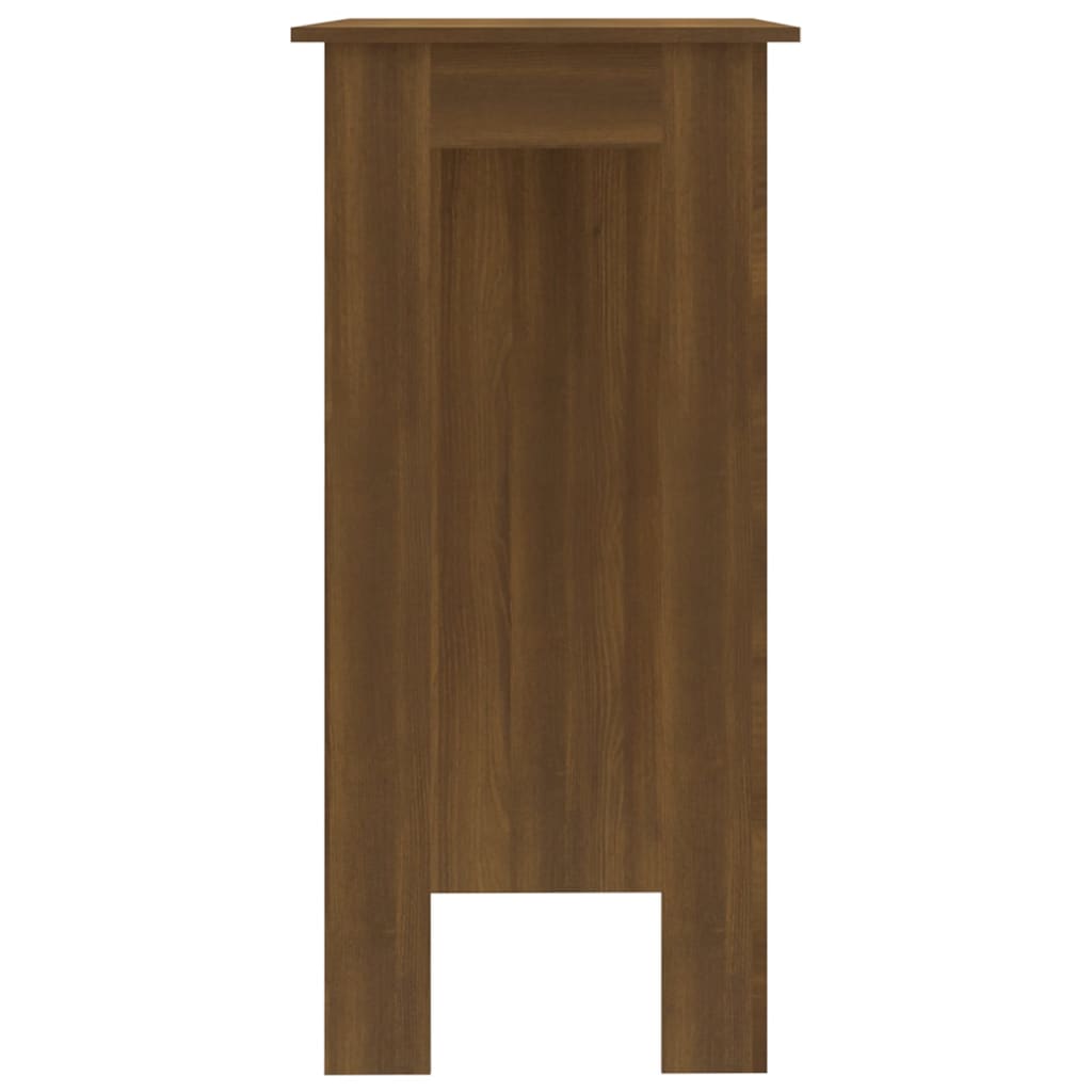 Bartafel Met Schap 102X50X103,5 Cm Spaanplaat Bruin Eikenkleur Bruineiken