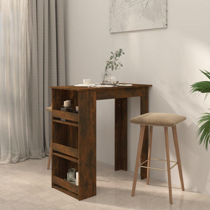 Bartafel Met Opbergrek 02X50X03,5Cm Spaanplaat 1 Gerookt eiken